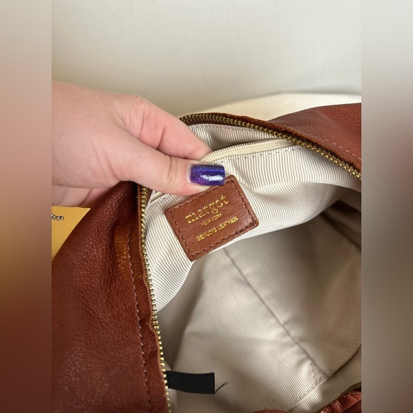 Margot New York Vintage Hobo style Leather Brown Purse Crossbody Bag - Picture 4 of 4